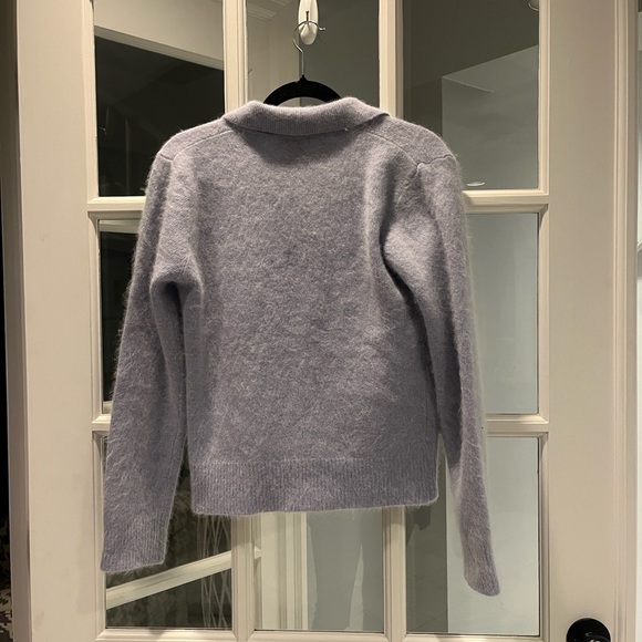 J. Crew Soft Purple Lambswool/Angora/Rabbit Hair Cardigan Sweater Size M - Picture 3 of 3